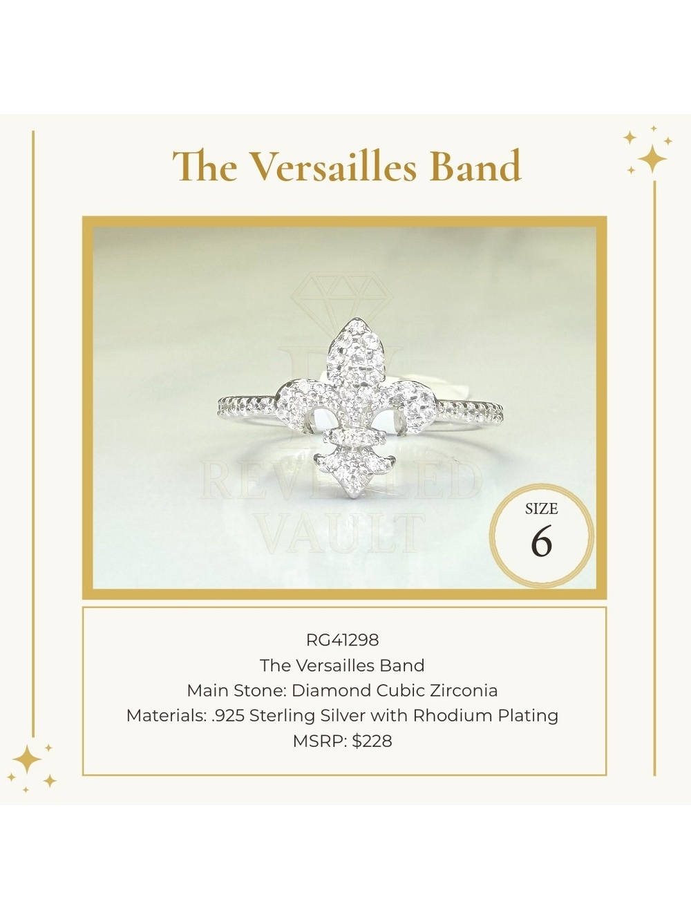 The Versailles Band - Size 6 - Sterling Club